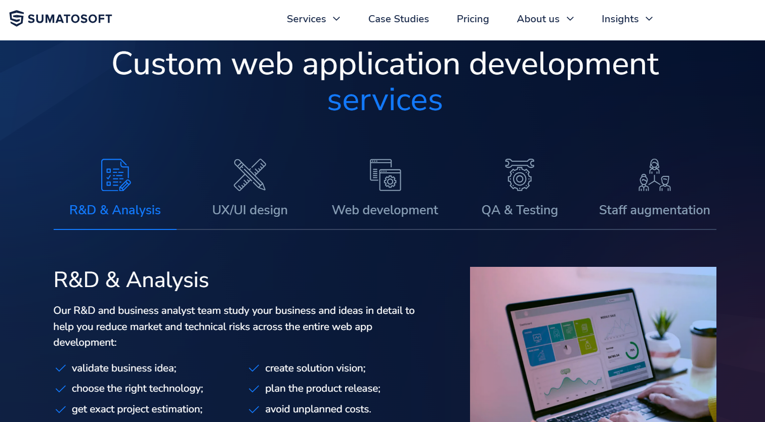 Sumatosoft webpage