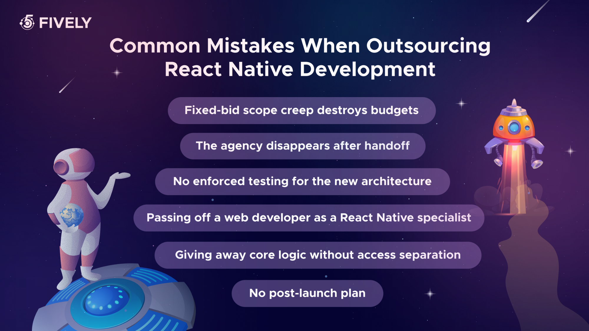 Common mistakes when outsourcing React Native development