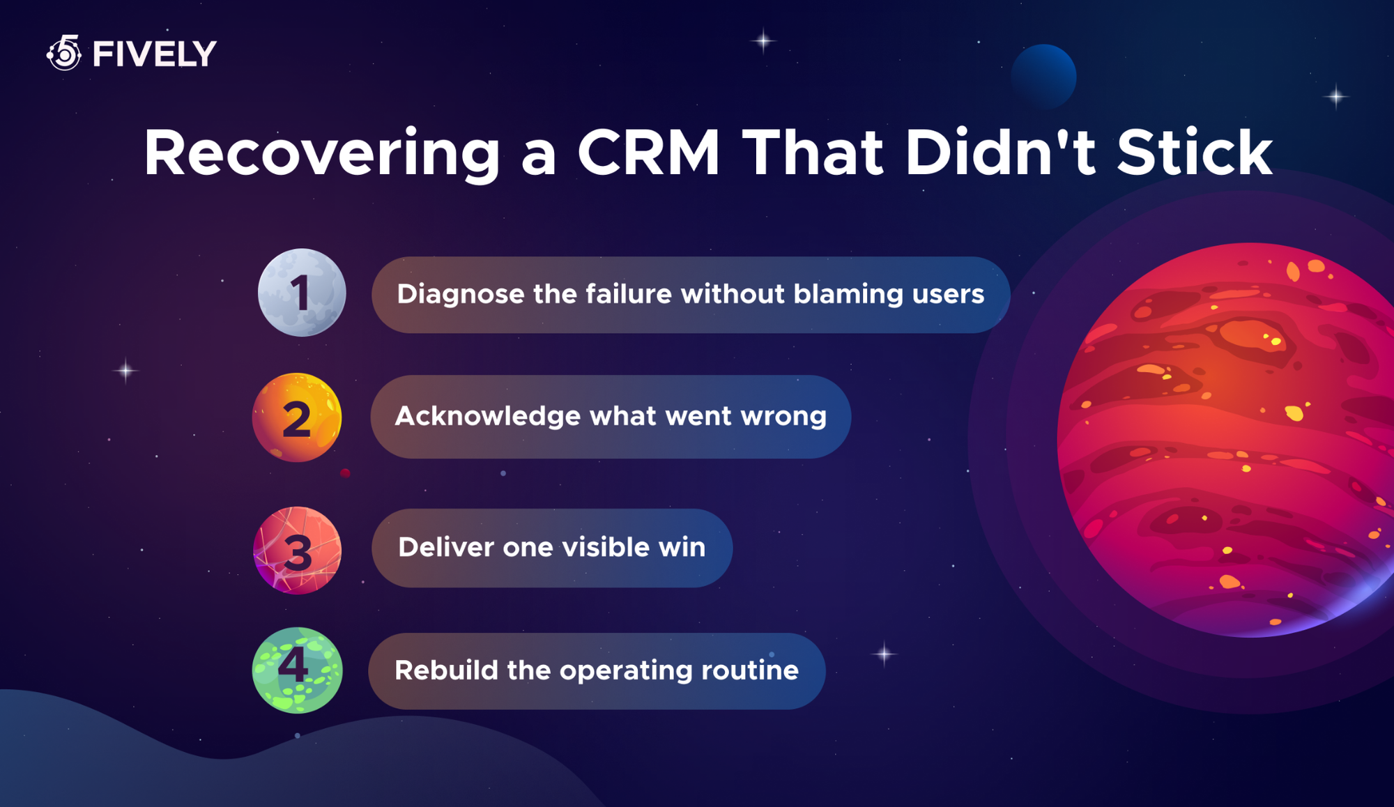 Recovering a CRM that didn't stick
