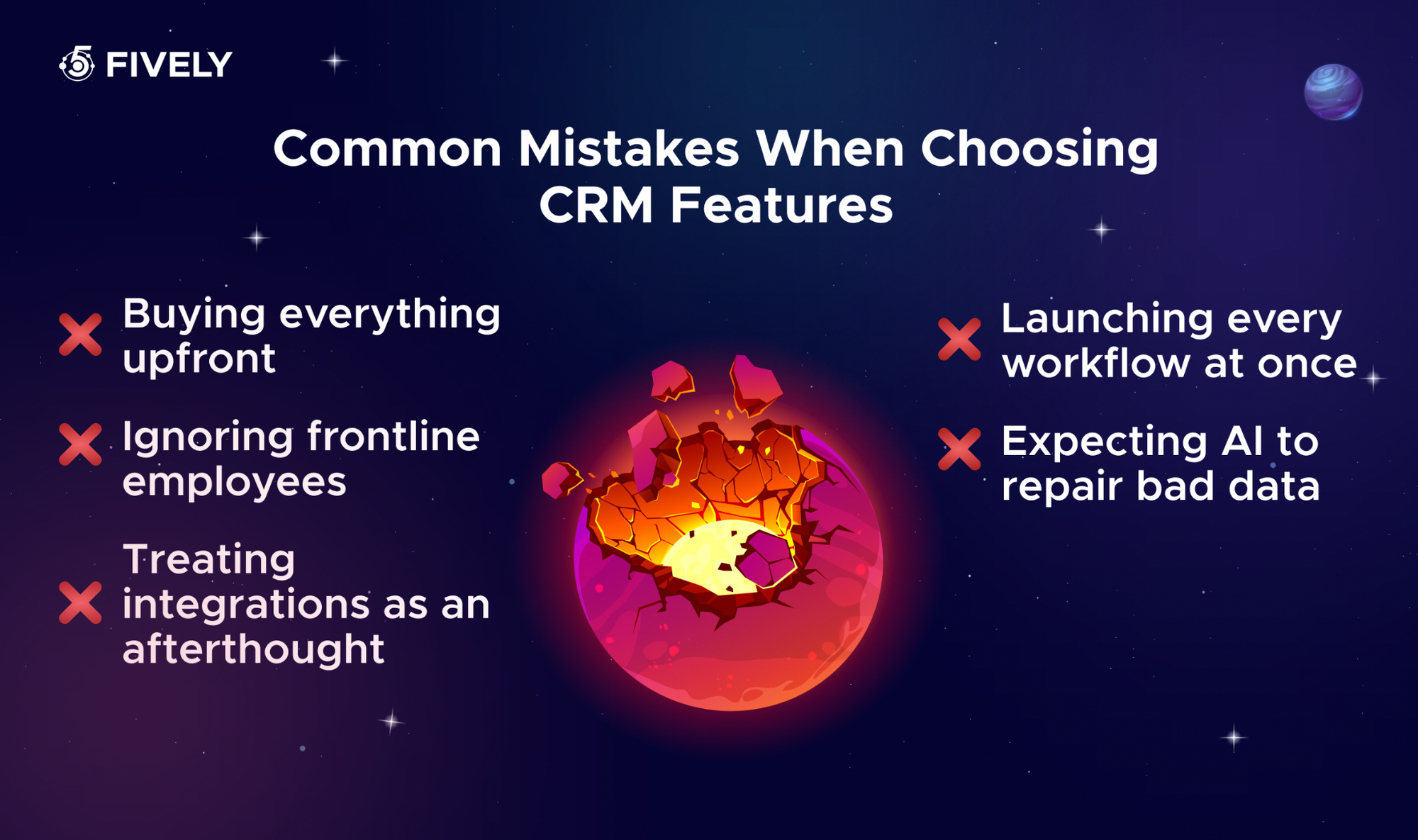 Common mistakes when choosing CRM features